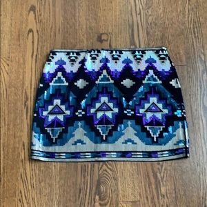 Express sequin mini skirt size s